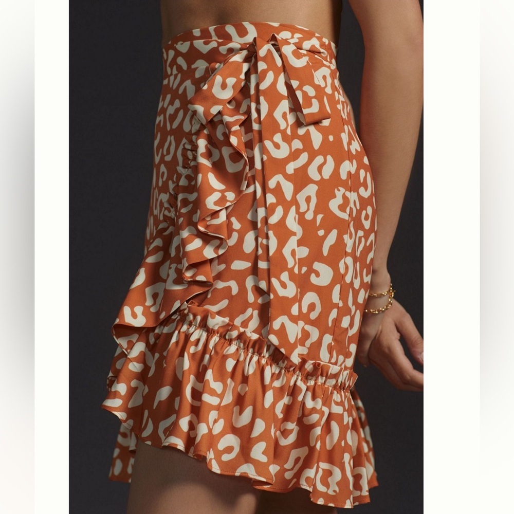 NWT Hutch (Anthropologie) Leopard Print Women's Wrap Skirt XS - Picture 6 of 7